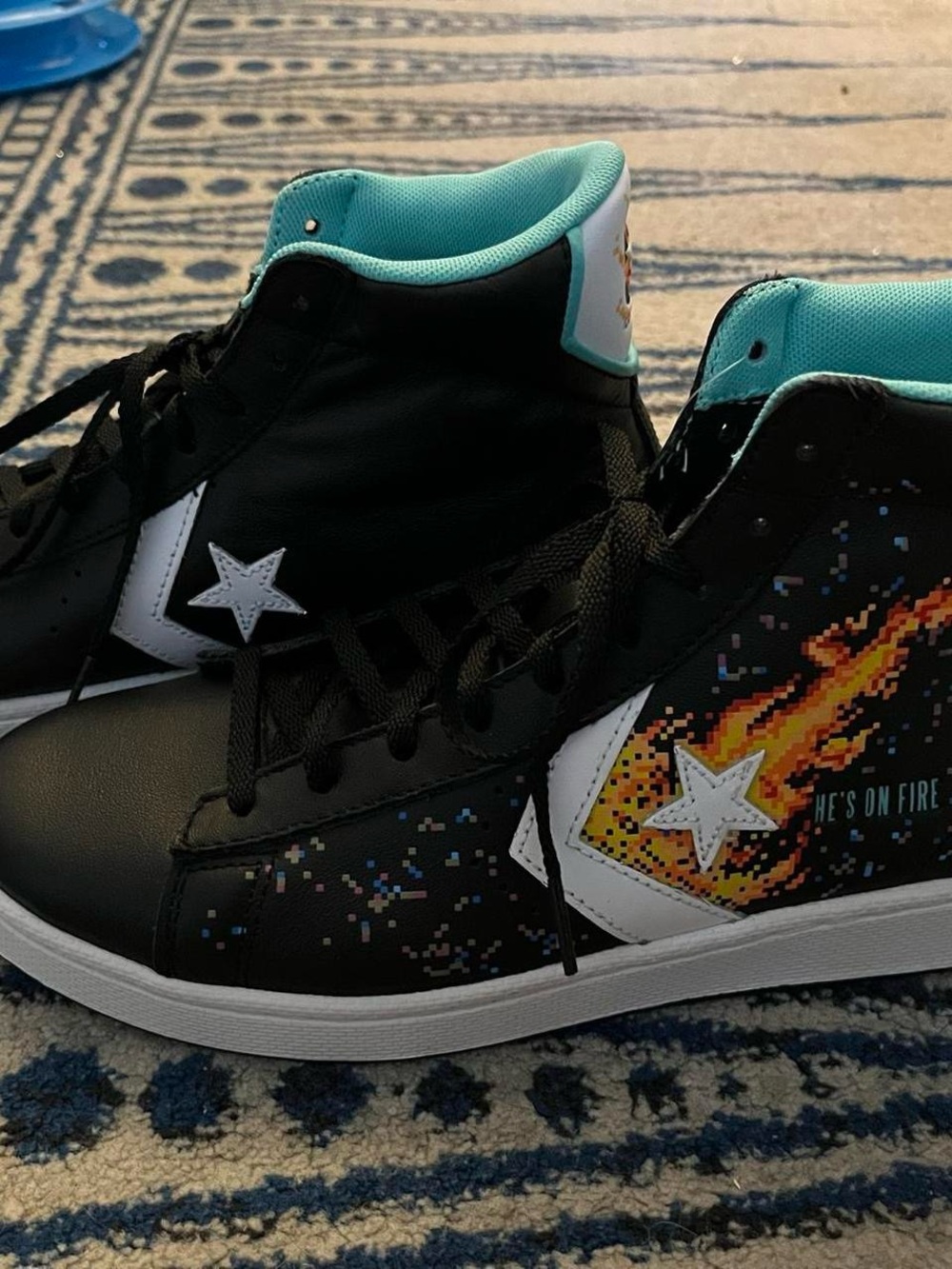 Converse X NBA Jan “He’s On Fire”High Top Sneaker - Picture 3 of 7
